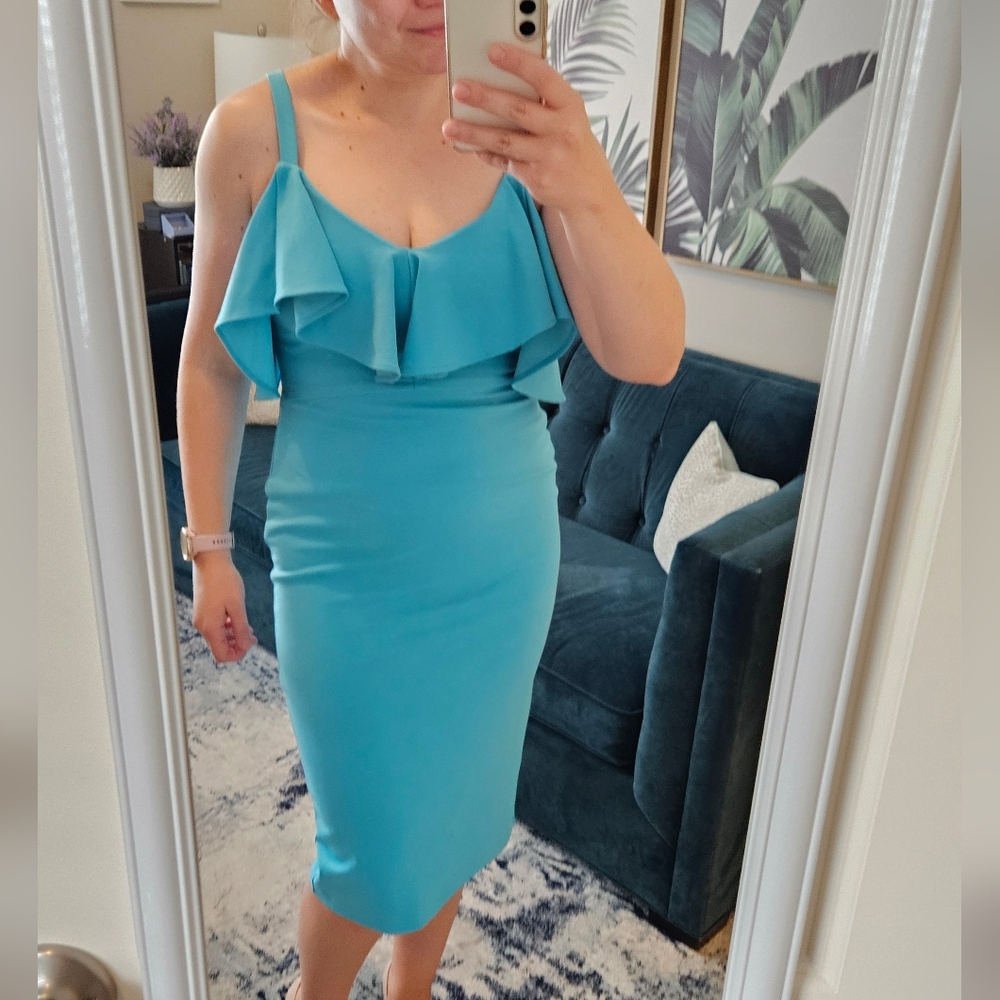 Rachel Roy blue dress, size M, EuC